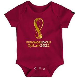 FIFA Baby Officiële World Cup 2022 Logo Groeien, Bourgondië, 18 maanden, Bourgondy, 18 maanden