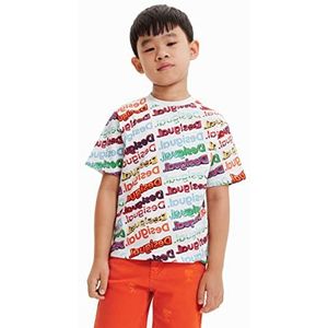 Desigual Boy's TS_LOGOMANIA 1000 Blanco shirt, wit, 4 jaar, wit, 4 Jaar