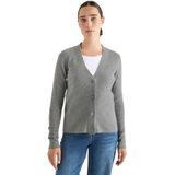Cecil - Cardigan - Sporty Grey Melange - Met Structuurdetail en Knoopsluiting