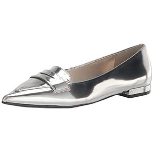 NINE WEST Lallin Ballet Flat voor dames, Zilver 040, 39 EU