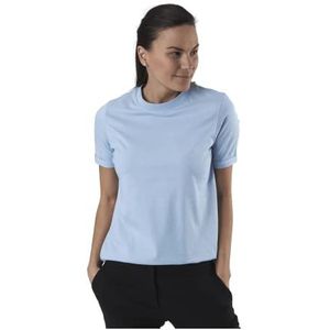 PIECES T-Shirt dames Pcria Ss Fold Up Solid Tee Noos Bc , Kentucky Blue. , XS