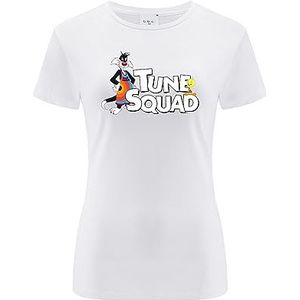 ERT GROUP Origineel en officieel gelicentieerd door Looney Tunes White Dames T-shirt, Space Jam 030, dubbelzijdige print, maat XXS, Space Jam 030 Wit 2, XXS