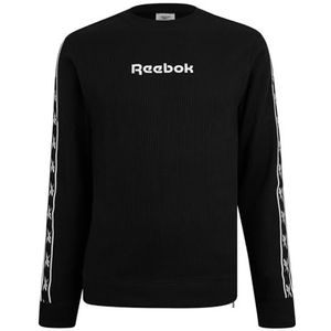 Reebok Heren Vector Tape Crew Sweatshirt, Zwart, S, Zwart, S