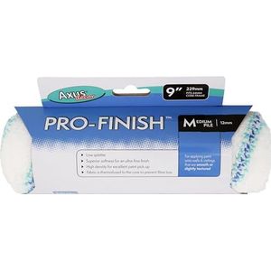 Axus Decor Pro-Finish Verfroller Mouw 9 Inch, Medium Pile (Blauwe Serie), Ultra Fijne Afwerking, Professionele & Doe-het-zelf Projecten, Gladde Of Semi Gladde Muren & Plafonds Mouwen Kerndiameter 44