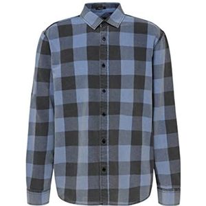 Mavi Heren Check Shirt hemd, blauw, XL, blauw, XL