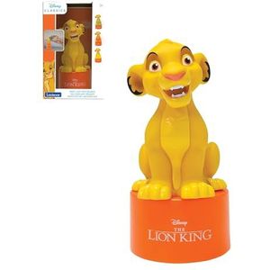 Lexibook, Disney De Leeuwenkoning, Simba nachtlampje met luidspreker voor kinderkamer, zacht licht, op batterijen, geel/oranje, NS01AN