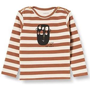 Noppies Baby Baby jongens B Tee Ls Reno T-shirt, Cacoa Brown - P785, 50 cm