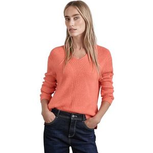 Street One structurele trui, Peachwood Orange Melange, 42