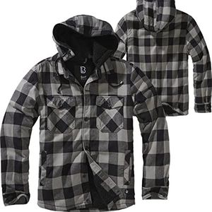 Brandit Lumberjack met capuchon voor heren, zwart + houtskool, XXL