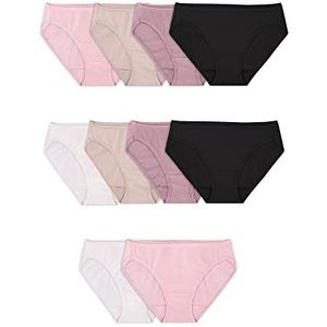 Fruit of the Loom Dames Ondergoed Katoen Bikini Panty Multipack Stijl, Katoen Body Tone Verschillende (10 Pack), S
