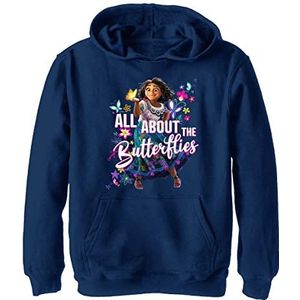 Disney Pixar Encanto Mirabel All About The Butterflys Boys Hoodie, Navy Blue Heather, Large, Heather Navy, L
