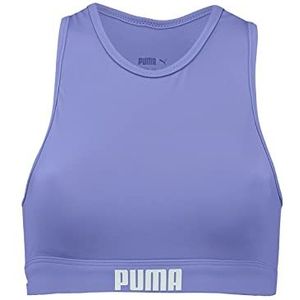 PUMA Swimwear Racerback Bikini Top voor dames, elektrisch paars, M, elektrisch paars, M
