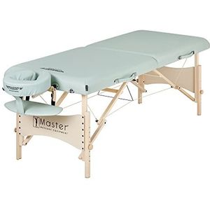 Master Massage 64cm Paradise Mobile massagebed inklapbaar massagebed massagebank cosmetische ligstoel Portable Beauty bed houten poten pakket Lily Green