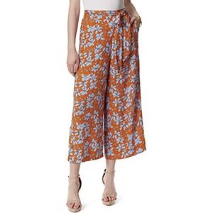Jessica Simpson Vrouwen Koney Tie Taille Brede Pant, Mini Amazon Bloemen-Oranje Oc, S, Mini Amazon Floral - Oranje Oc, S