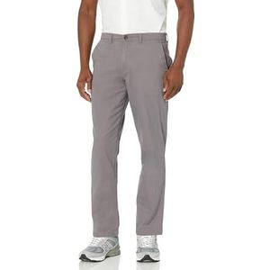 Amazon Essentials Men's Sportieve casual chinobroek met stretch (verkrijgbaar in grote en lange maten), Donker Grijs, 31W / 32L