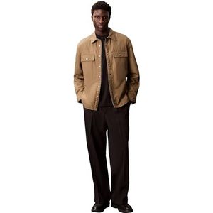 Calvin Klein Jeans Heren LS CTTN FLLD RLXD SH LV04RC401G jassen, geel (kappertjes), XL, Geel (Kappertjes), XL