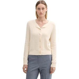 TOM TAILOR Cardigan gebreide jas voor dames, 33962 - Doeskin Melange, XL