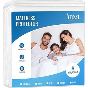 DMI Healthcare Plastic matrasbeschermers, met ritssluiting, voor ziekenhuisbedden, inch-36 x 80 x 6, wit, 12 graden