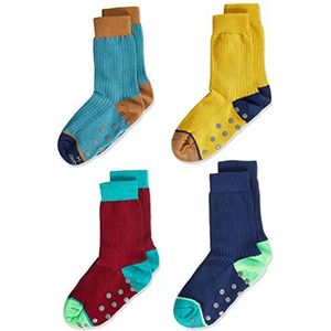 s.Oliver Socks Unisex Kinderen Online Junior Hygge Organic Rib 4-pack sokken, Brittany Blue, 39/42, Brittany Blue.