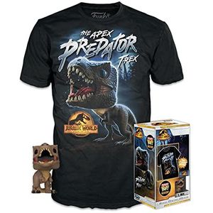 Funko Pocket Pop! & Tee: Arcadia - Trex - Medium - Jurassic World - T-shirt - Kleding met vinyl minifiguur om te verzamelen - cadeau-idee - speelgoed en top met korte mouwen voor volwassenen mannen