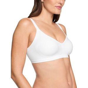 Warner's womens Blissful Benefits Underarm-smoothing With Seamless Stretch Wireless Lightly Lined Comfort Rm3911 T Shirt Bra, White, Large US