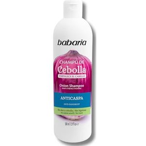 Babaria uienshampoo, anti-roosshampoo, 380 ml, uienshampoo, antioxidant-uienshampoo, geur- en scheurvrij, dagelijks