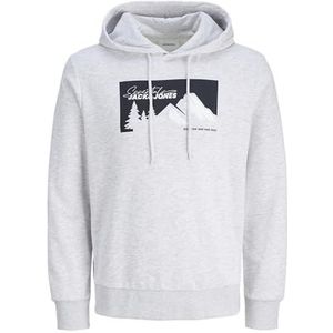 Jack & Jones - Hoodie - Lichtgrijs - Katoen - Met Kap