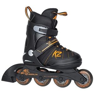 K2 Skates jongens inline skates Merlin JR B - zwart - oranje - 30B0910
