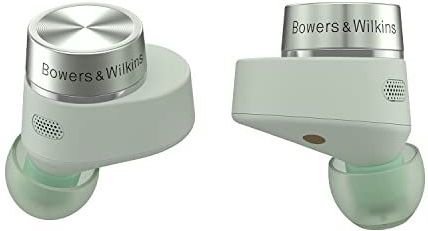 Bowers & Wilkins Pi5 S2 (modeljaar 2023) draadloze True Wireless Noice Cancelling hoofdtelefoon met Bluetooth, aptX, actieve ruisonderdrukking (ANC) en geïntegreerde microfoons // Sage Green