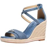 Michael Kors - Denim Sleehak Sandalen - Blauw - Denim