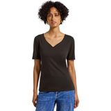 STREET ONE - T-shirt - Deep roast brown - Hartvormige Halslijn