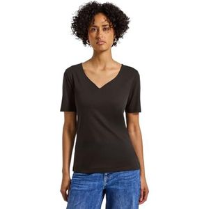 STREET ONE - T-shirt - Deep roast brown - Hartvormige Halslijn