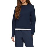 QS - Sweatshirt - Navy - Effen - Lange Mouw - Losse Pasvorm