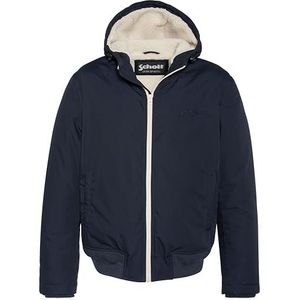SCHOTT - BLUSTER2 - Windjack - Marineblauw - Polyester met Sherpa Voering