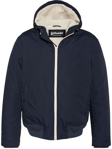 SCHOTT - BLUSTER2 - Windjack - Marineblauw - Polyester met Sherpa Voering