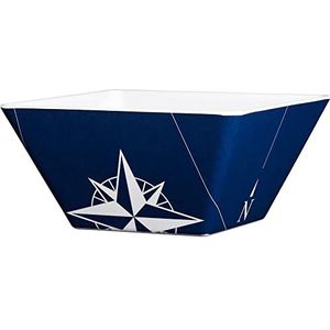 Marine Business Northwind diepe borden, melamine, wit en blauw, 15 x 15 x 7,5 cm, 6 stuks