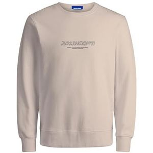 JACK & JONES Jorbronx Crew Fst Sweatshirt Botercrème, XS voor heren, Botercrème., XS