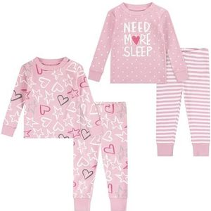 Huggies Little Hugs Pyjama voor meisjes, Roze/Blauw, 4 jaar
