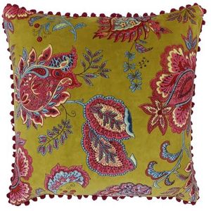 Paoletti Malisa Pailsey katoen fluweel veren rijk gevuld kussen