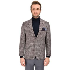 Bonamaison Herenjas Regular Fit 4 Drop Business Suit Jacket, Bourgondië, Standaard