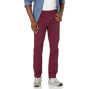 Amazon Essentials Heren Slim-Fit 5-Pocket Comfort Stretch Chino Broek (Previously Goodthreads), Bourgondië, 30W x 28L