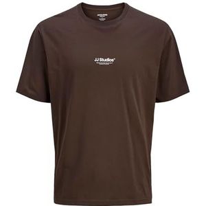 Jack & Jones - JJESOHO - T-shirt - Kastanjebruin/Wit