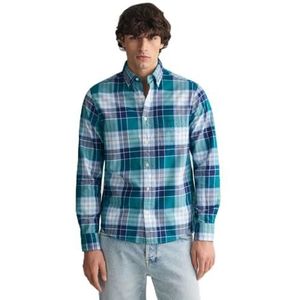 GANT Reg Archive Oxford geruit overhemd voor heren, Ocean Turquosie, S