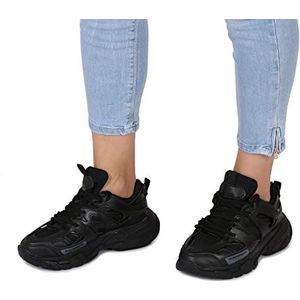 Bonamaison Dames TRRBA100108 Walking Shoe, zwart, 39 EU