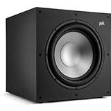 Polk Audio MXT12SUBBKor XT12 Actieve Subwoofer, Krachtige 12 inch Subwoofer met 100 Watt, Klasse AB-versterker, Diepe Bas, Thuisbioscoop en Muziek, Stevige en Stijlvolle Behuizing MXT12BK- Zwart