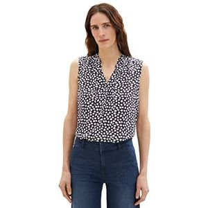 TOM TAILOR Dames 1037431 blouse, 30350-navy geometrisch design, 38, 30350 - Navy Geometric Design, 38