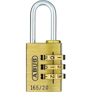 ABUS Cijferslot 165/20 - hangslot van messing - met individueel instelbare cijfercode - kofferslot/kastslot - ABUS-veiligheidsniveau 3