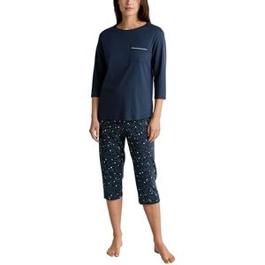 CALIDA - Sweet Dreams - Pyjama - Effen Top met Patroon Korte Broek - 100% Katoen