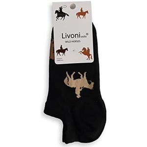 Livoni Wild Horses Low Socks 43-46, Meerkleurig, L, Meerkleurig, Large