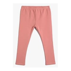 Koton Babygirls basic katoenen elastische tailleband leggings, roze (274), 18-24 Monate